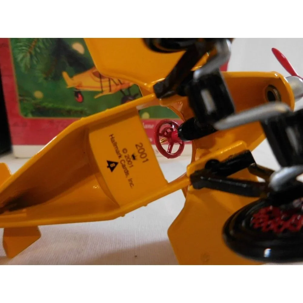 Hallmark Keepsake Ornament 1930 Custom Biplane Kiddie‎ Car Classics 2001 + Stock